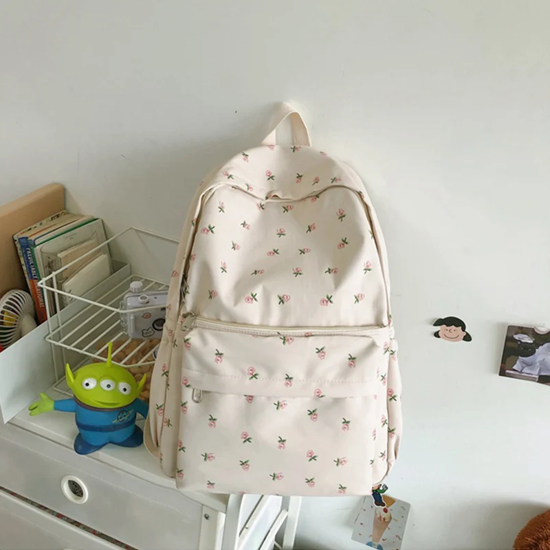 Women Bags H&M - Preppy Style Canvas Backpacks Shoulder Bags