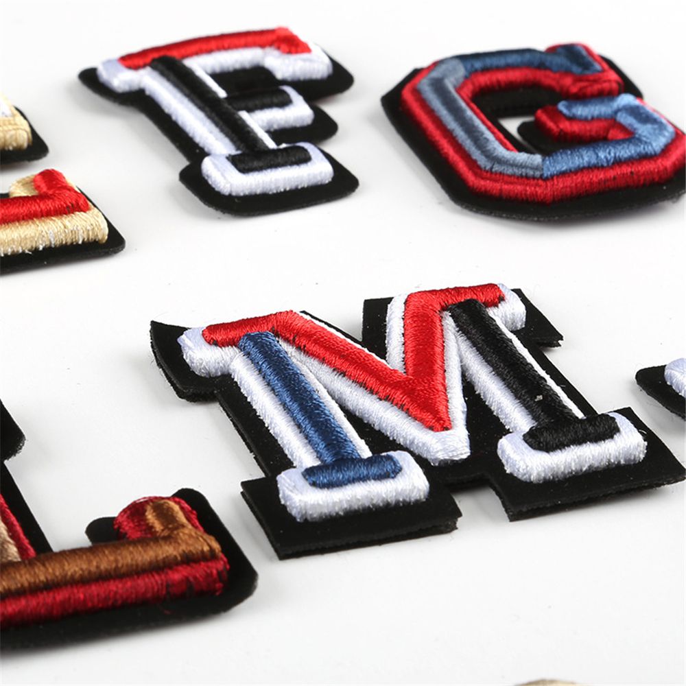 Women Bags Jeans - 26Pcs A-Z Letters Patches Alphabet Embroidered