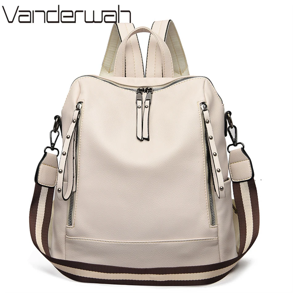 Women Bags H&M - Brand Luxury Backpacks Soft Leather Waterproof
