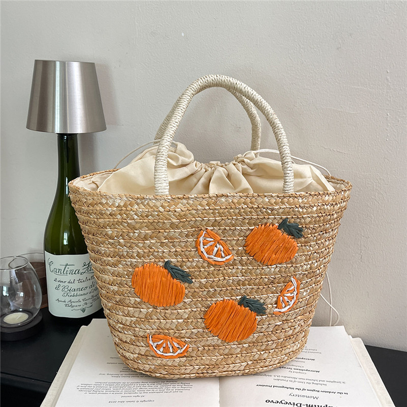 New Straw Fruit Embroidery Str - Women Bags Discount recension och pris