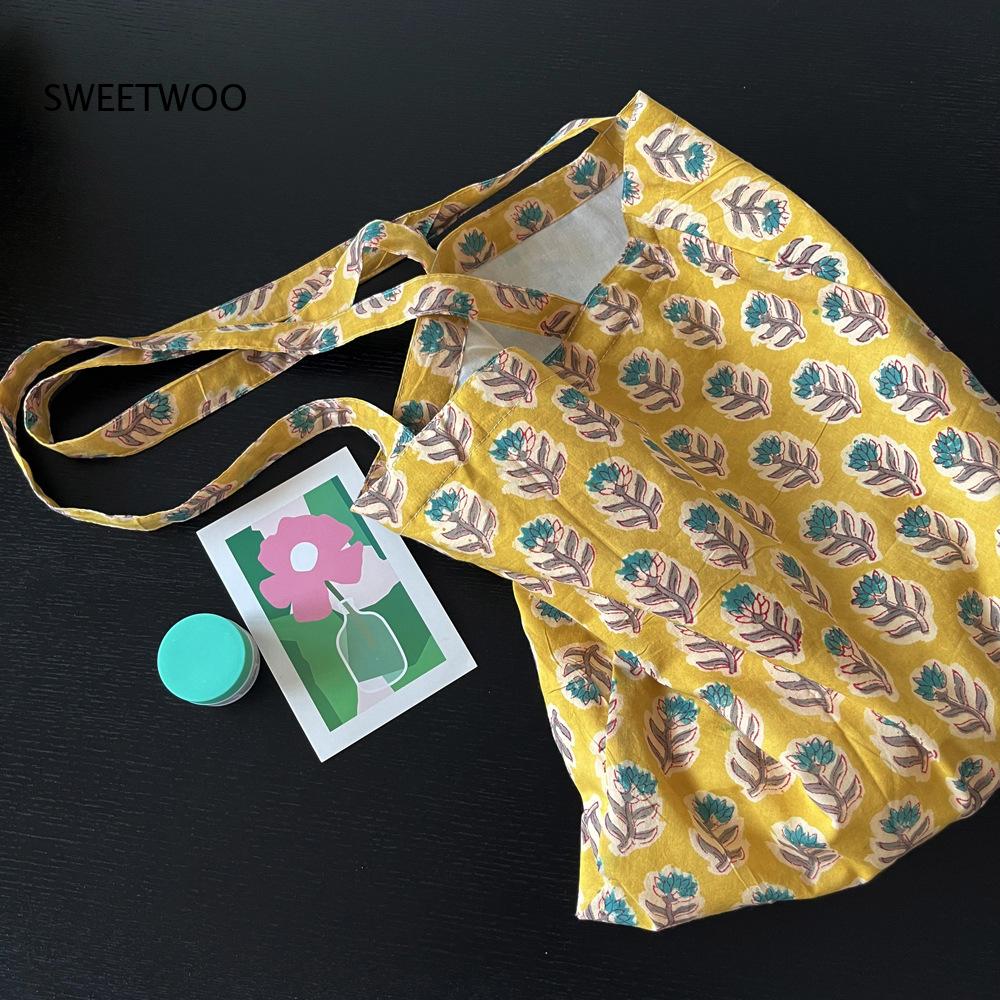 Pastoral Plant Print Soft Wove - Women Bags India recension och pris
